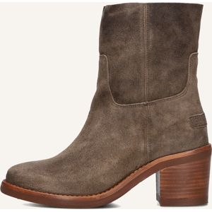 Shabbies Puk Ankie Enkellaarsjes Dames - Taupe - Maat 36