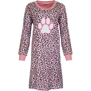 Irresistible Dames Nachthemd - 100% Katoen - Roze afwerking - Maat S