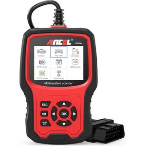 OBD2 Scanner - OBD2 - Diagnose Auto - Storing Verwijderen - Uitleesapparatuur Auto - Diagnosecomputer - Volledige Systeemcodelezer ABS EPB TPMS DPF - Zwart
