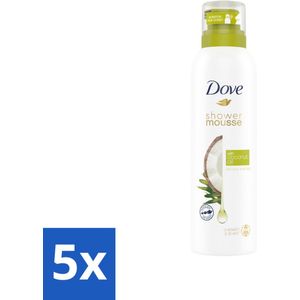 5 x Dove Shower Foam Coconut Oil 200 ml - Scheermousse - Kokosgeur - Dove Coconut Oil