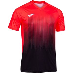 Joma Tiger IV Shirt Korte Mouw Heren - Fluo Oranje / Zwart | Maat: XL