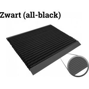 Nieuw: extra groot! Buitenmat: ADmat Borstelmat All Black 90x60 cm (bxd) Deurmat voor buiten
