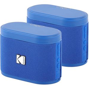 Kodak SoundBrix Bluetooth Speaker – Draadloze Muziek Box –5W RMS - 2pcs – Blauw