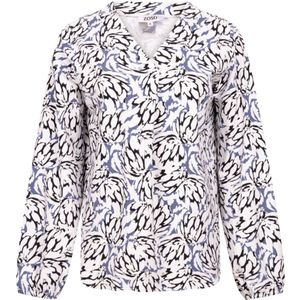 Zoso Blouse Merel 254 0005-0008 Offwhite-navy Dames Maat - XS