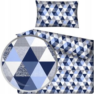 Kinderbeddengoed Blauw/Marine 90x120 cm - 100% Katoen