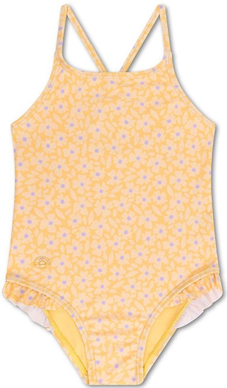Swim Essentials - Gele Bloemen - Badpak - UV-bescherming
