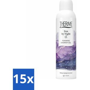 Therme - Zen by Night - Schuimende Douchegel - Verfrissend - Verzorgend - 200ml - Bulkverpakking - 15 stuks