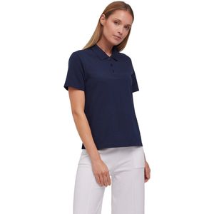 FALKE Basic Boxy Pique Polo zacht huidvriendelijk katoen polo shirt dames blauw - maat XS