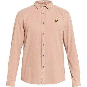 Lyle & Scott Corduroy Overhemd (Maat M) Heren - Zalm/Lichtbruin