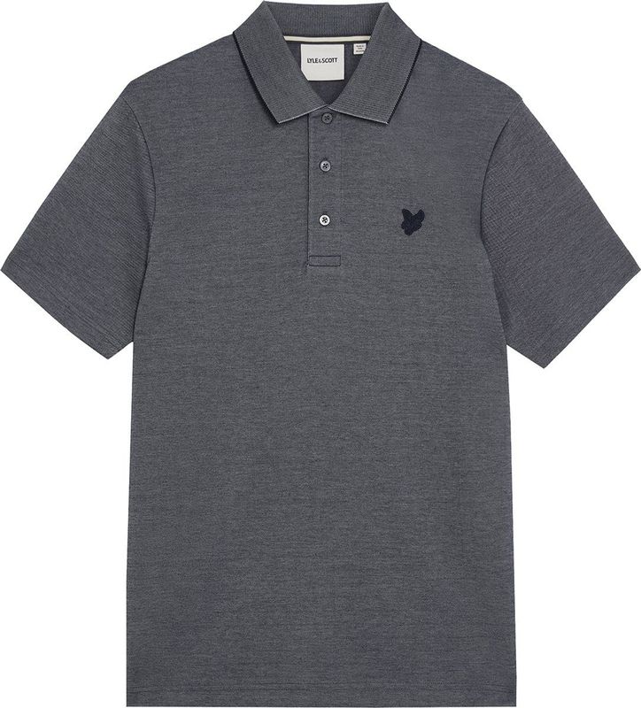 Lyle & Scott Two Tone Piqué Poloshirt - Blauw