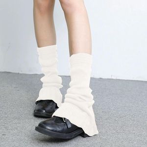 Geribbelde beenwarmers dames - winterwarmer - 1 paar - wit - eenheidsmaat