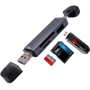 Gsedaox-SD Kaart Lezer USB C-6 in 1-Micro SD Kaartlezer USB 3.0 -Card Reader-Plug & Play-Geheugenkaartlezer
