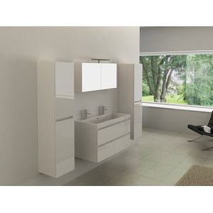 Badkamermeubelset Woodland 100 cm - Hoogglans wit