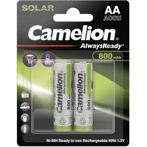 Camelion NiMH Always Ready HR6 / AA / 800mAh – Oplaadbare Batterijen – 2 stuks