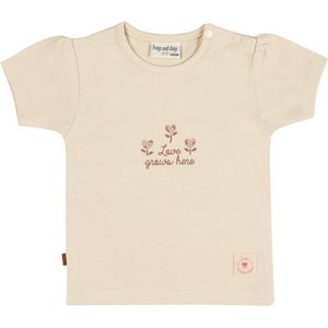 Frogs and Dogs - T-shirt Love Grows Here | Sheer Pink - Katoen - Maat 92
