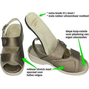 Fidelio Hallux -Dames - brons - sandalen - maat 39
