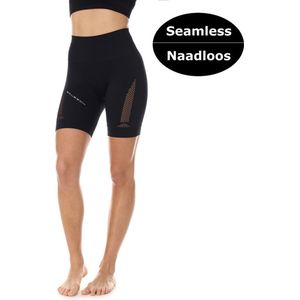 Brubeck Sport Short Seamless GYM - Dames Sportbroek Kort Naadloos - Functioneel Elegant en Stijlvol - Zwart XL