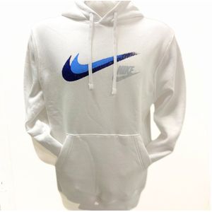 Nike Sportswear Pullover Fleece Double Swoosh (Wit) - Maat XS