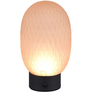 TRIO FACETTE - Tafellamp - Amber - incl. 1x SMD 1,5 W - 4-stappen TOUCH - USB-aansluiting - Oplaadbaar - Snoerloos
