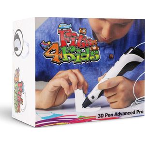 Fits4Kids Advanced Pro 3D Pen Starterspakket - Inclusief 100M Filament Vullingen en E-Book - Wit - voor Jongens en Meisjes