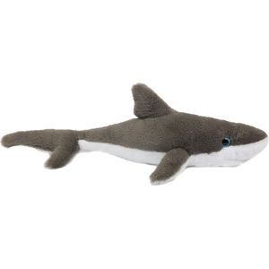 Pia soft Toys Knuffeldier Witte Haai - zachte pluche stof - premium kwaliteit knuffels - grijs - 46 cm - Haaien