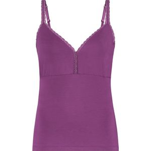 Secrets spaghetti top v-neck met kant purple voor Dames | Maat XL