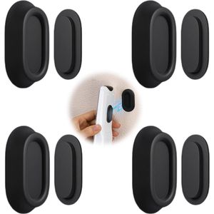 4 stuks magnetische afstandsbedieninghouders voor muur - zwart