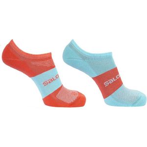 Salomon Socks - Running Sonic - 2pack - Persimmon/Tanager Turquoise - XL 45-47