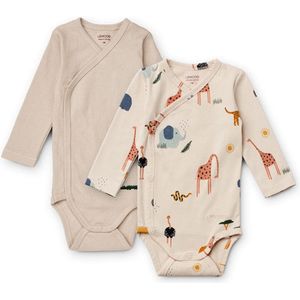 Liewood - Overslagrompers - Set van 2 - Effen en Motief - Biologisch Katoen