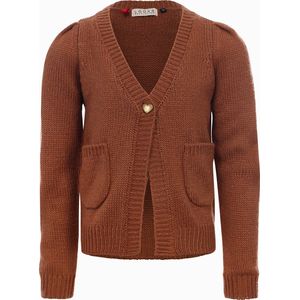 LOOXS Little 2333-7370-449 Meisjes Sweater/Vest - Maat 104 - Bruin van 100% acryl