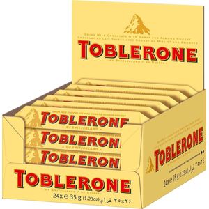 Toblerone Zwitserse Chocoladerepen - grootverpakking - 24 repen a 35 gram