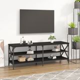 The Living Store Industrieel Tv-meubel - 140 x 40 x 50 cm - Zwart