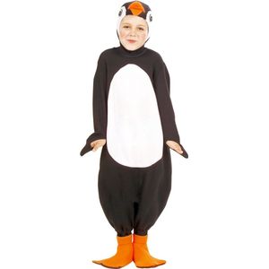 Widmann - Pinguin Kostuum - Koningspinguin Zuidpool Kind Kostuum - Zwart / Wit - Maat 116 - Carnavalskleding - Verkleedkleding