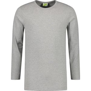 L&S T-shirt Crewneck cot/elast LS for him