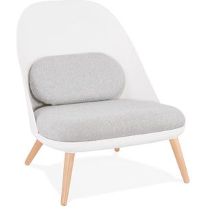 Maysun - Design Fauteuil - KAJAL Wit - Lichtgrijs