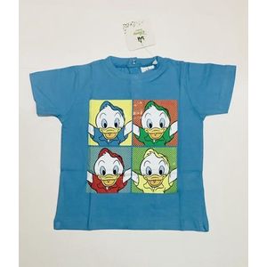 Disney Kwik Kwek en Kwak t-shirt - blauw - maat 80 (18 maanden)