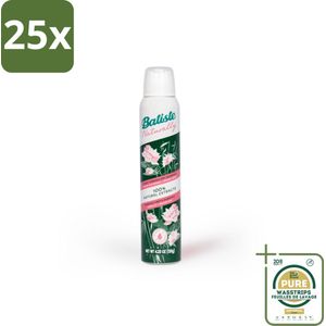 25 x Batiste - Naturally Bamboo Fibre & Gardenia - Droogshampoo - Versterkt en Verfrist - 100% Natuurlijk - 200ml - Grootverpakking - Droogshampoo - Natuurlijk Haarverzorging - Bamboevezels - Gardenia Extract - Haarversterking