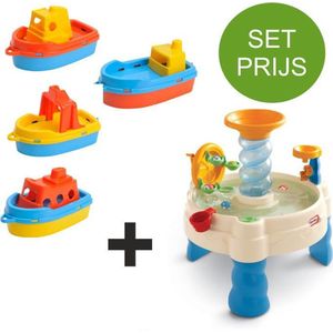 LITTLE TIKES SPIRALIN' SEAS WATERPARK WATERTAFEL met 4 kunststof bootjes