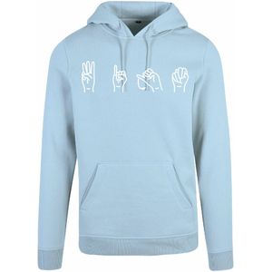 7311 - Hoodie - Gebarentaal; Wijn-Ocean Blue-XS