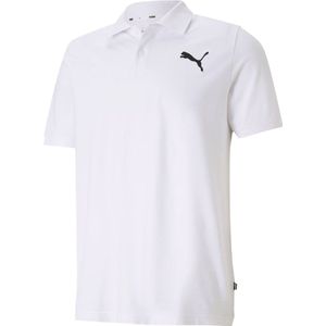 Puma - ESS Pique Polo - Wit Poloshirt - maat S