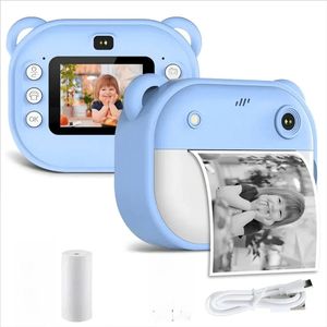 JOLLY TRINKLE®Instantcamera met Printer papier-Inktloze Fotoprinter Compact - Kinder Camera - Fototoestel voor Kinderen Jongens & Meisjes - Digitaal Kindercamera's Speelgoed - Fotoprinter Speelgoedcamera Pocket Printer Blauw