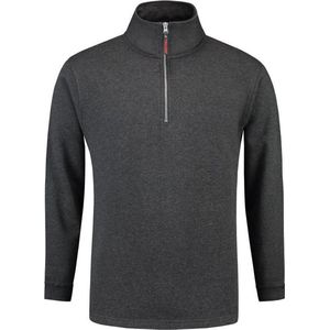 Tricorp Sweater ritskraag - Casual - 301010 - Antracietgrijs - maat 5XL