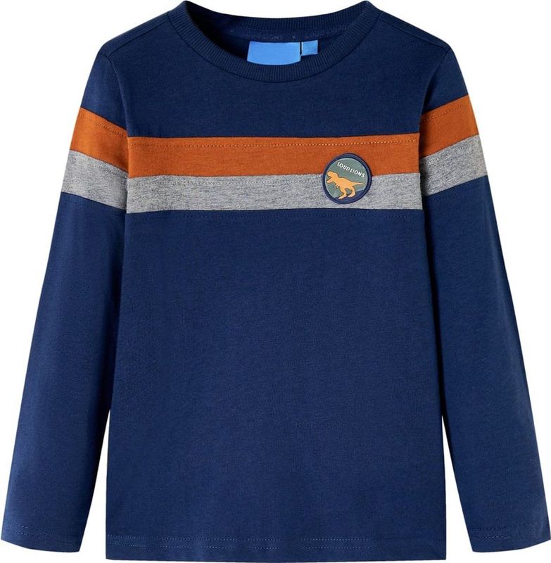 vidaXL - Kindershirt - Marineblauw - Lange Mouwen
