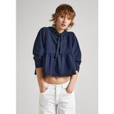 Pepe Jeans - Jordan - Sweatshirt - Marineblauw - Normale Pasvorm - Capuchon - Lange Mouwen