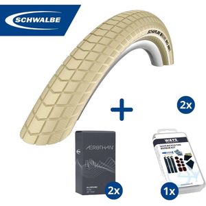 Fietsband - Schwalbe - Buiten- & binnenbanden (2x2 stuks) - Big Ben K-Guard & SV17E - 28 inch x 1.40 - 2.00 - 60 mm - Met plaksetje