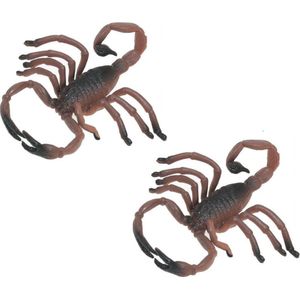 Set van 5x stuks plastic dieren schorpioenen 8 cm - Fopartikelen - Namaak insecten/dieren - Halloween en Horror thema