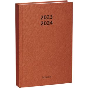 Brepols Schoolagenda 2023-2024 - RAINBOW - Dagoverzicht - Rood - 11.5 x 16.9 cm