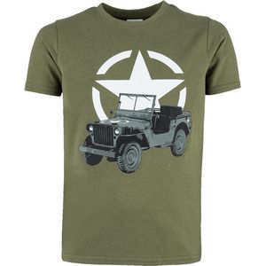 101 INC - Kids t-shirt Jeep (kleur: Groen / maat: 158-164)