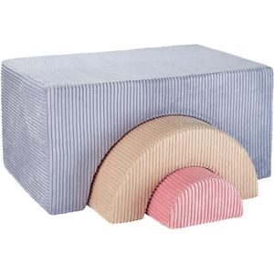 Wigiwama Corduroy Rainbow Playset / Speelset - 75x49x37cm - Blueberry Blue