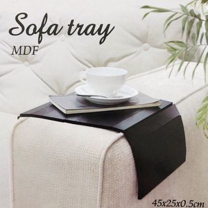 Sofa armleuning dienblad - 45x25x0,5cm - Zwart